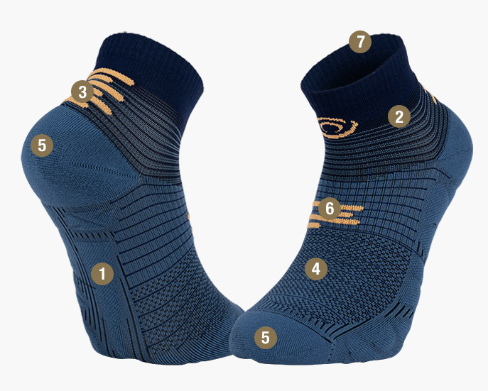 RUN MARATHON low socks navy blue